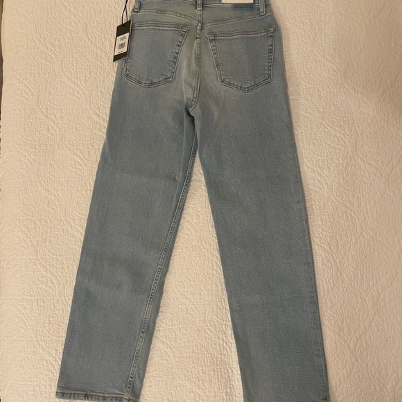 Re/done 70s Stove Pipe High Rise Jeans in River Fare - Picture 6 of 8